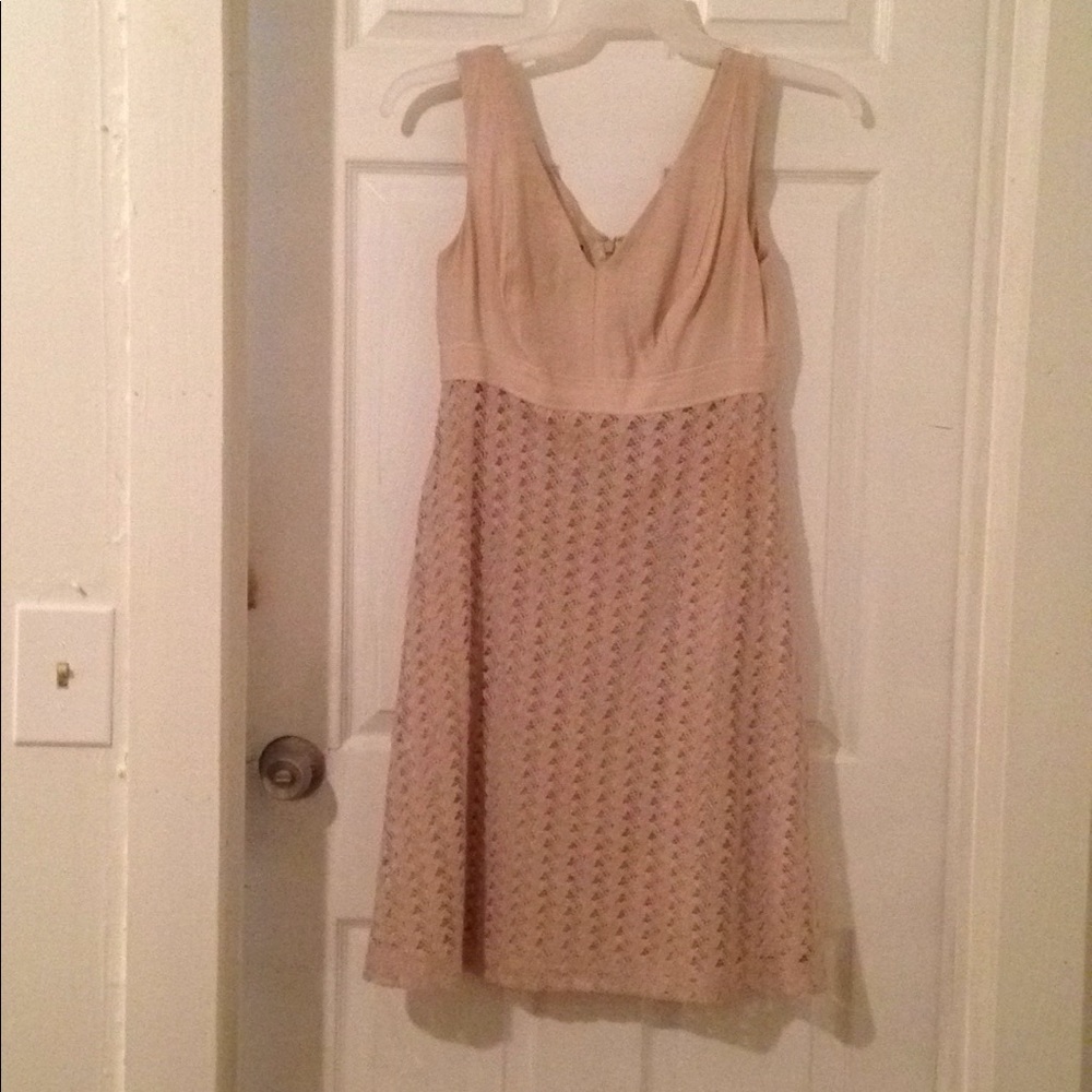 Dress with lace at bottom